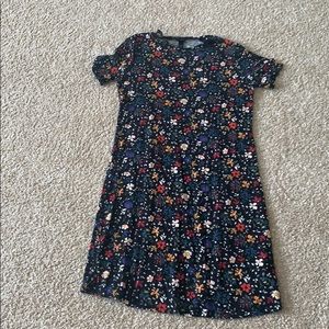 Girl’s black floral dress